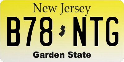 NJ license plate B78NTG