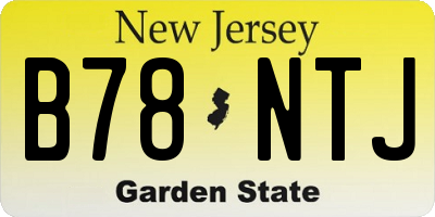 NJ license plate B78NTJ