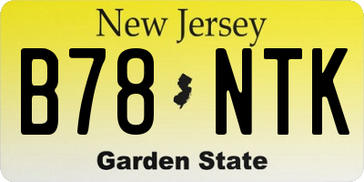 NJ license plate B78NTK