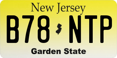 NJ license plate B78NTP