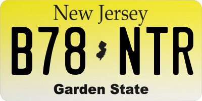NJ license plate B78NTR