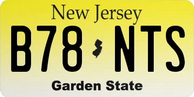 NJ license plate B78NTS