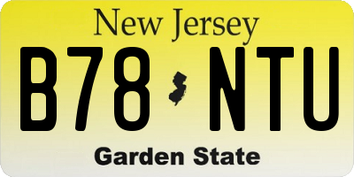 NJ license plate B78NTU