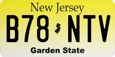 NJ license plate B78NTV
