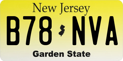 NJ license plate B78NVA