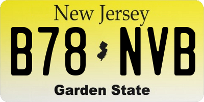 NJ license plate B78NVB