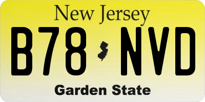 NJ license plate B78NVD