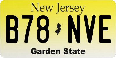NJ license plate B78NVE
