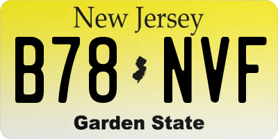 NJ license plate B78NVF