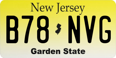 NJ license plate B78NVG