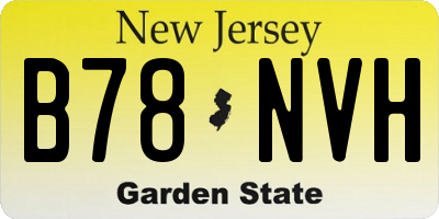 NJ license plate B78NVH