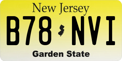 NJ license plate B78NVI