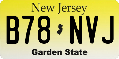 NJ license plate B78NVJ