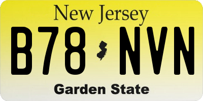 NJ license plate B78NVN