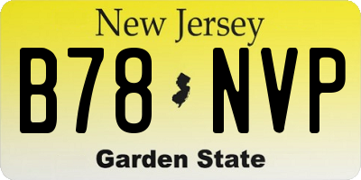 NJ license plate B78NVP
