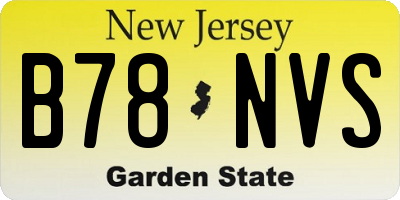 NJ license plate B78NVS