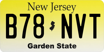 NJ license plate B78NVT