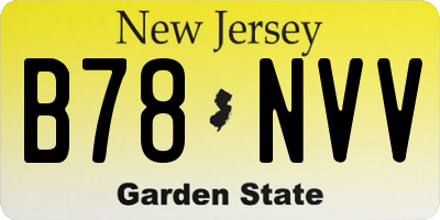 NJ license plate B78NVV