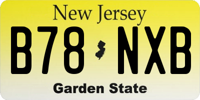 NJ license plate B78NXB