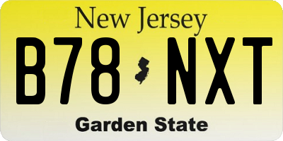 NJ license plate B78NXT