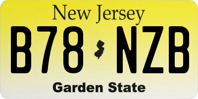 NJ license plate B78NZB