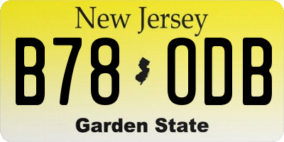 NJ license plate B78ODB
