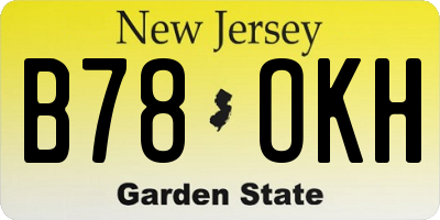 NJ license plate B78OKH