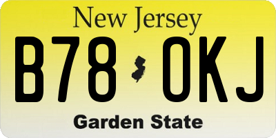 NJ license plate B78OKJ