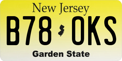 NJ license plate B78OKS