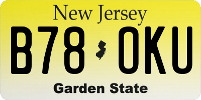 NJ license plate B78OKU