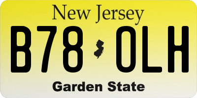 NJ license plate B78OLH