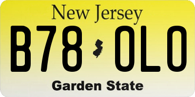NJ license plate B78OLO