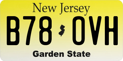 NJ license plate B78OVH