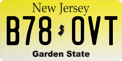 NJ license plate B78OVT