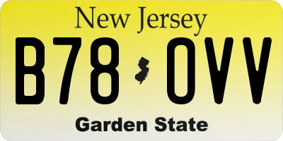 NJ license plate B78OVV