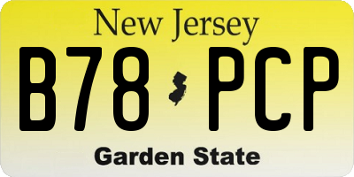 NJ license plate B78PCP