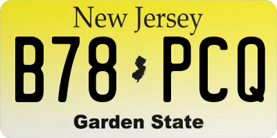 NJ license plate B78PCQ
