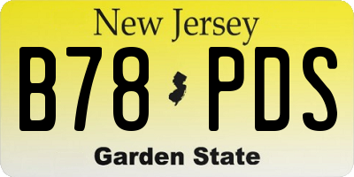NJ license plate B78PDS