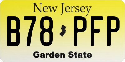 NJ license plate B78PFP
