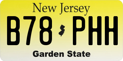 NJ license plate B78PHH