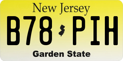 NJ license plate B78PIH