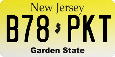 NJ license plate B78PKT
