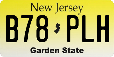 NJ license plate B78PLH