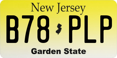 NJ license plate B78PLP
