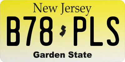 NJ license plate B78PLS