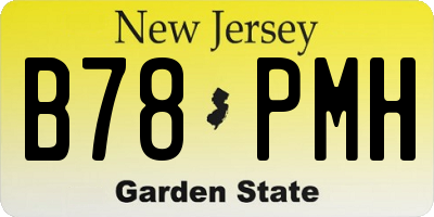 NJ license plate B78PMH