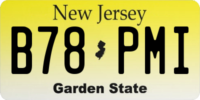 NJ license plate B78PMI