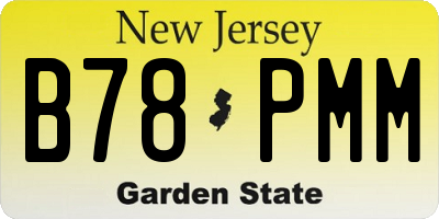 NJ license plate B78PMM