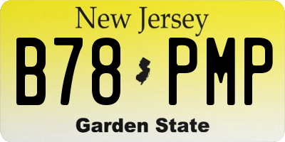NJ license plate B78PMP