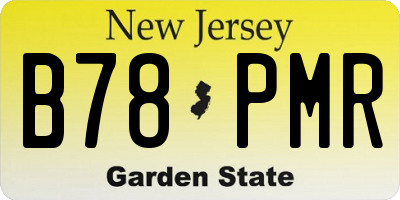 NJ license plate B78PMR